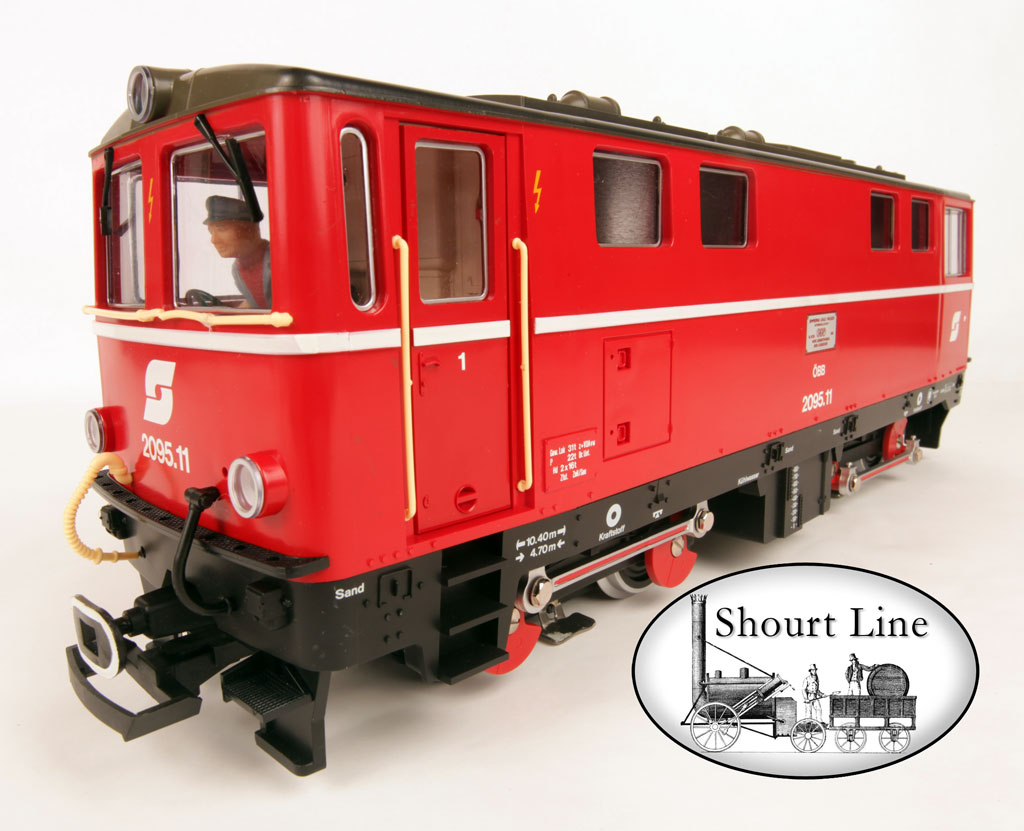 G Scale LGB 2095N ÖBB Diesel Red Loco Like left front side view