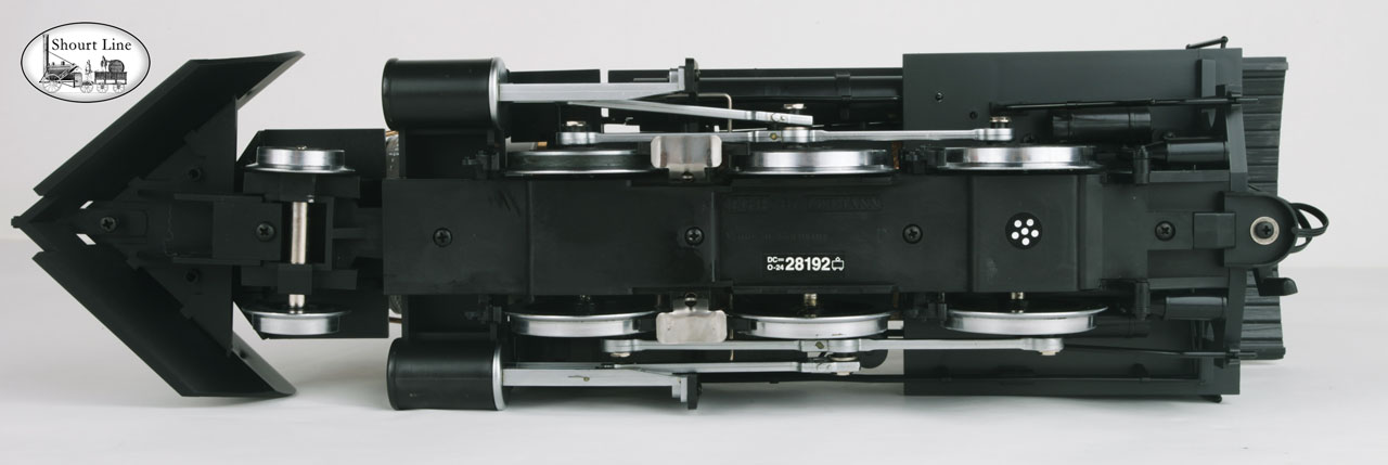 G Scale LGB 28192 Pennsylvania Steam Mogul Loco Sound Smoke Firebox Lights Rare Black Snow Plow w box loco bottom view