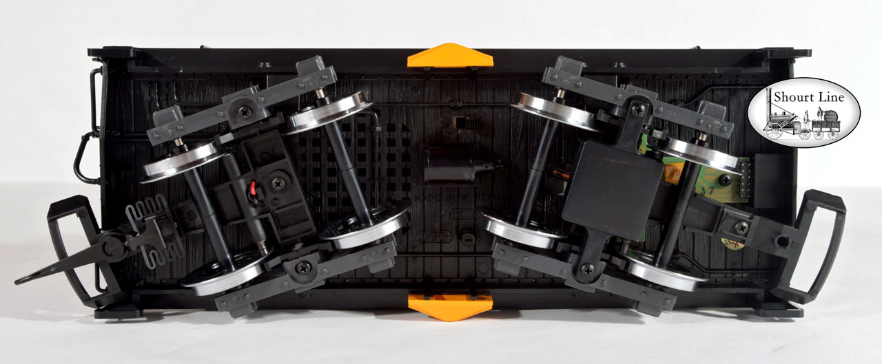 G Scale LGB 28192 Pennsylvania Steam Mogul Loco Sound Smoke Firebox Lights Rare Black Snow Plow w box tender bottom view