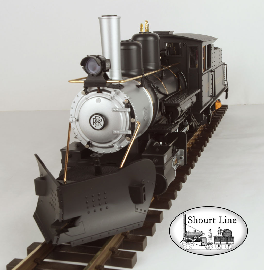 G Scale LGB 28192 Pennsylvania Steam Mogul Loco Sound Smoke Firebox Lights Rare Black Snow Plow w box front top left side view