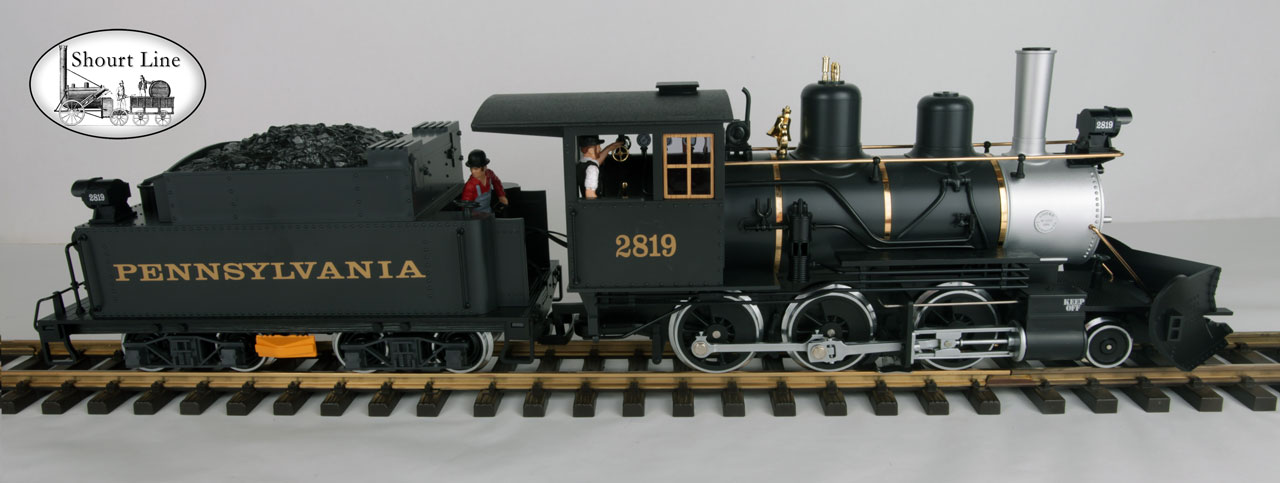 G Scale LGB 28192 Pennsylvania Steam Mogul Loco Sound Smoke Firebox Lights Rare Black Snow Plow w box right side view