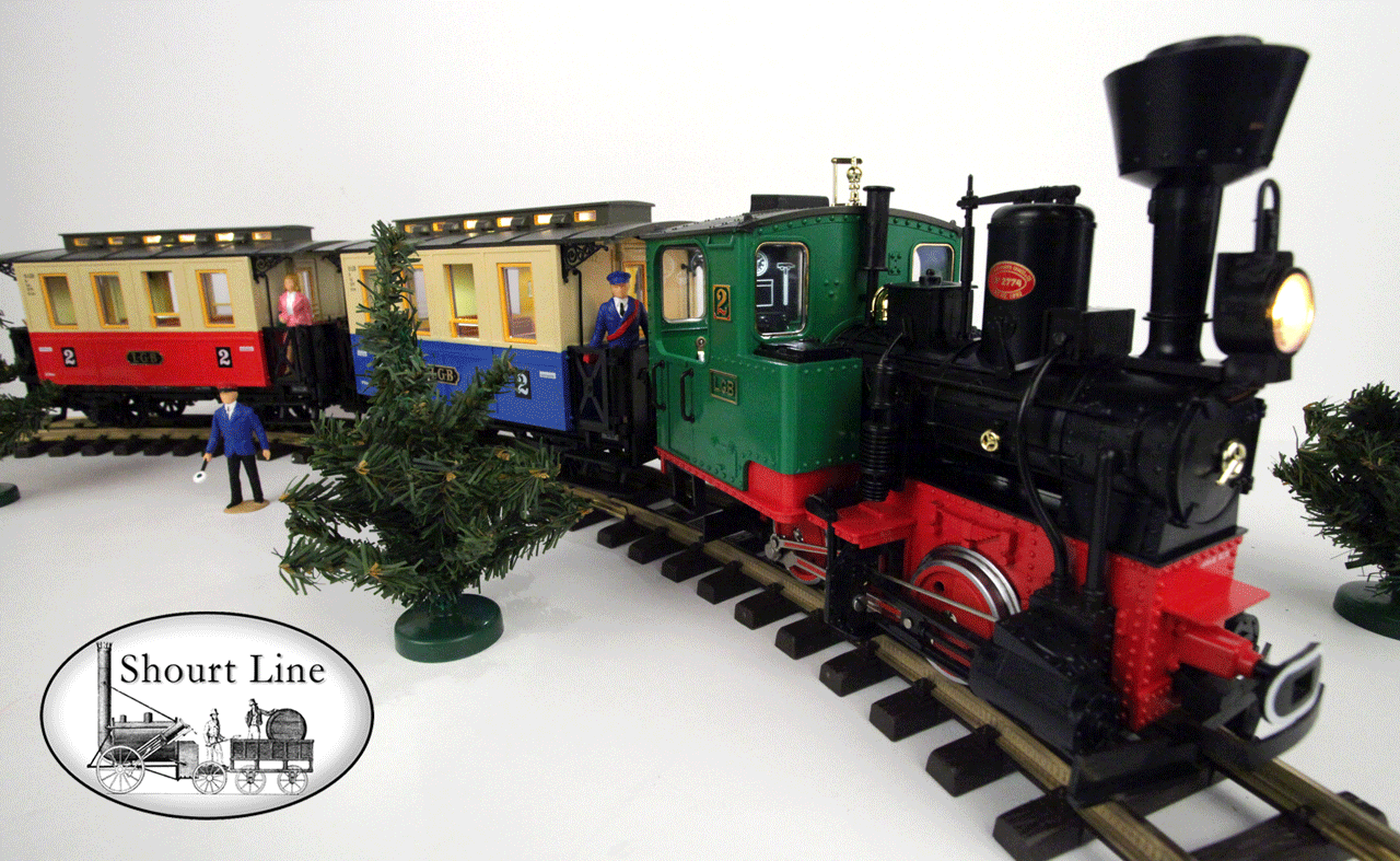G Scale LGB 20301 Christmas Passenger Starter Set + SL 18 LED Lighting + 12 LED Animated Holiday Wreath + LED Ctrl Dimmer w Anti flicker Buffer