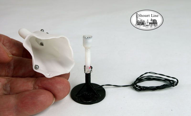 G Scale SL 9821001 Dancing LED Ghost mounted on a magnet mounted post for floor mouning on any car or surface